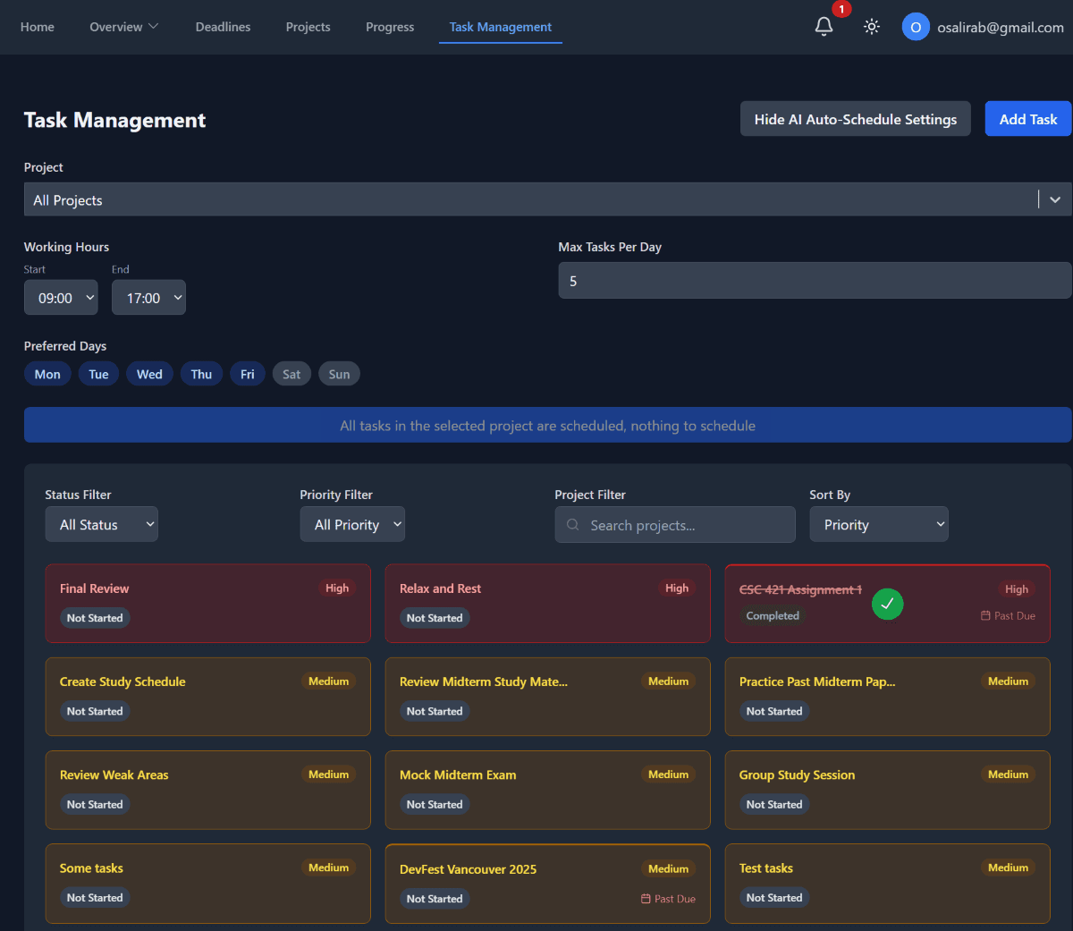 TheSchedulerApp screenshot